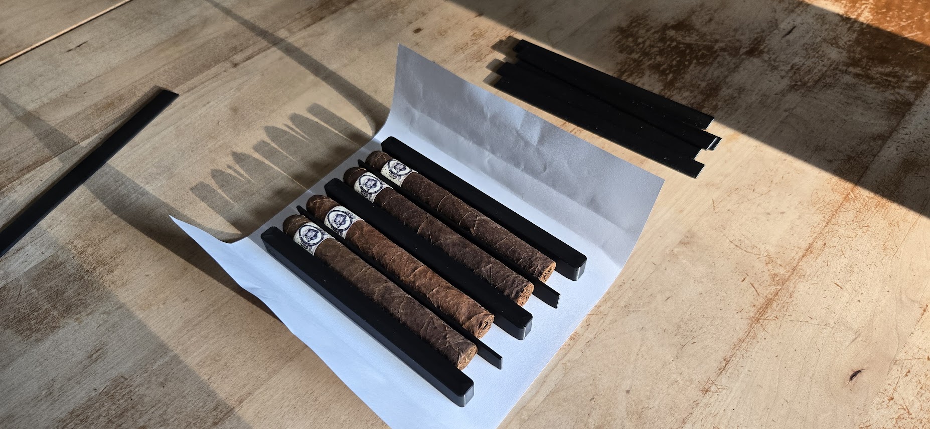 Step 3: Place cigars with spacers