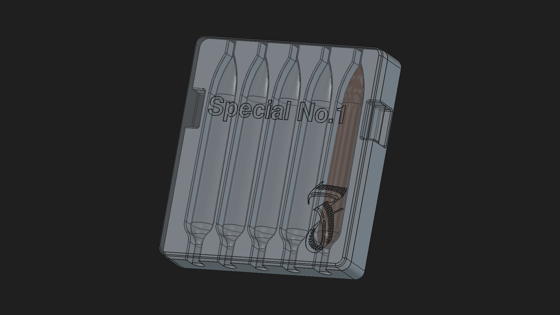 CAD design of the Special No.1 Salomon cigar mold